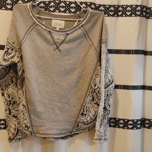 Miss Me Gray Textured Top